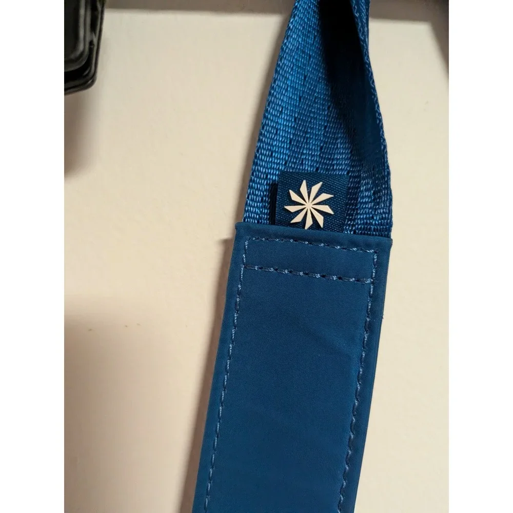 Athleta Women Blue All About Crossbody Bag Crescent Nylon Zip One Size‎